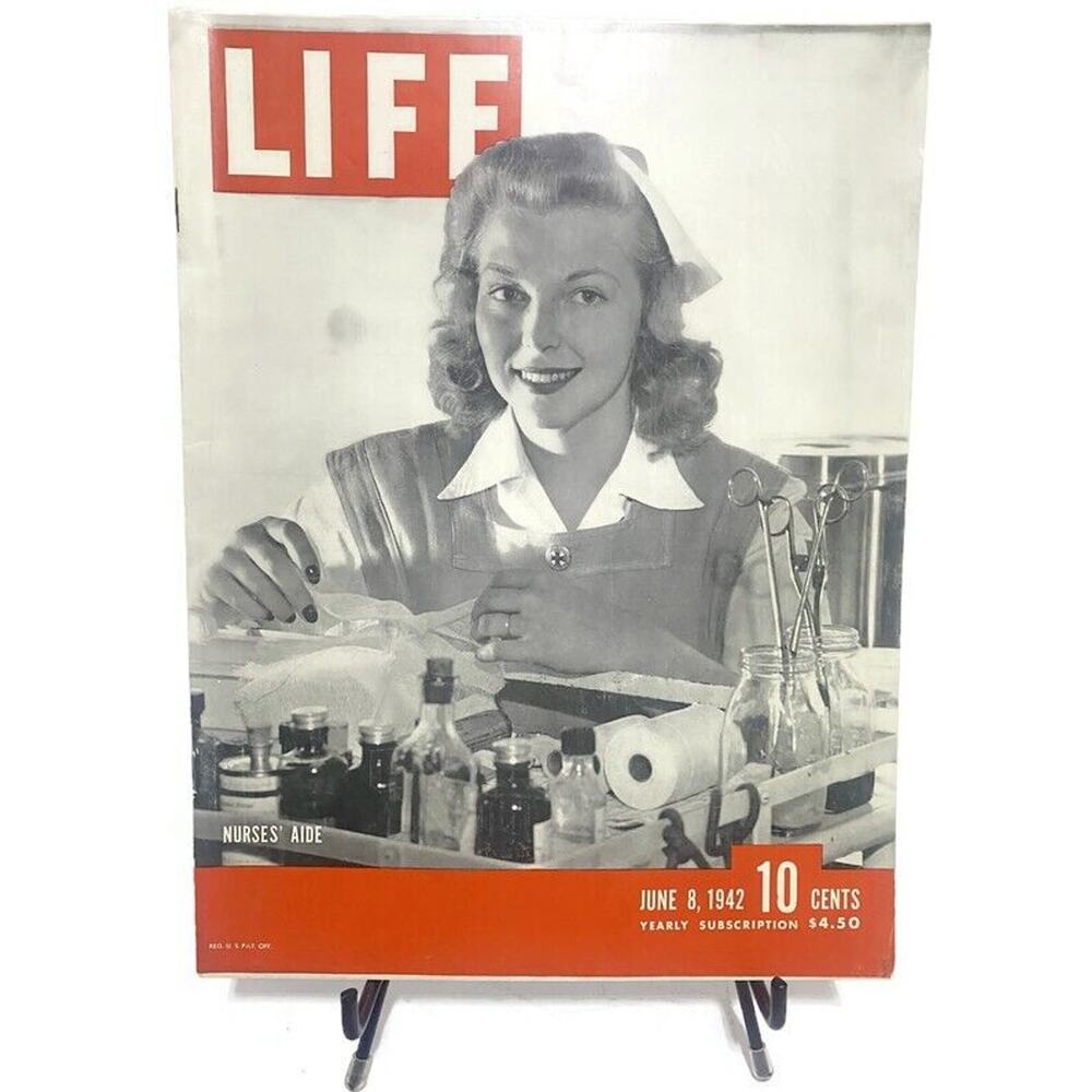 LIFE Magazine June 8 1942 Nurses Aide Fighter Planes Burma Ads